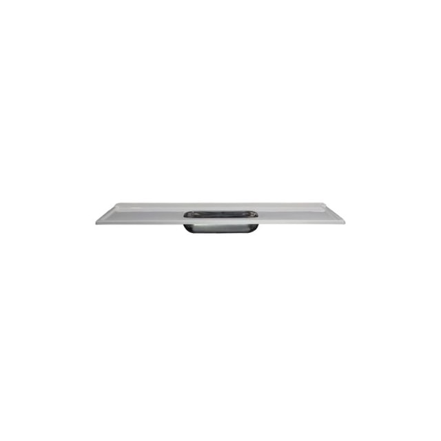 Pia Ecogranito com Cuba Inox 1,20 x 0,54 cm Branca - Decoralita 