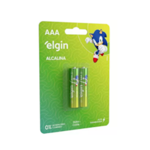 Pilha Alcalina AAA Palito 2 Unidades - ELGIN Pilha Alcalina AAA Palito 2 Unidades - ELGIN
