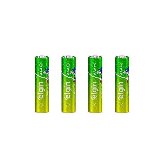 Pilha Alcalina Palito AAA 4 Unidades - ELGIN Pilha Alcalina Palito AAA 4 Unidades - ELGIN