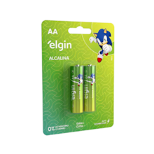 Pilha Alcalina Pequena AA Pacote com 2 unidades - ELGIN