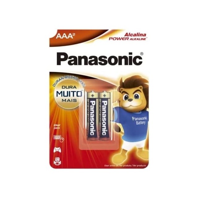 Pilha  Power Alcalina Com 2 Unidades - Panasonic  