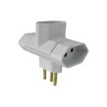 Pino T 3 Saídas 2P+T 10A Cinza - Ilumi Pino T 3 Saídas 2P+T 10A Cinza - Ilumi