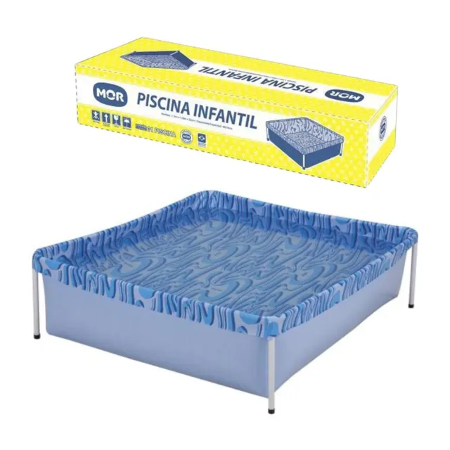 Piscina 400 Litros Retangular Infantil Azul - MOR