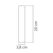 Plafon Tubular Preto Single 38x200mm - ENERLUX Plafon Tubular Preto Single 38x200mm - ENERLUX