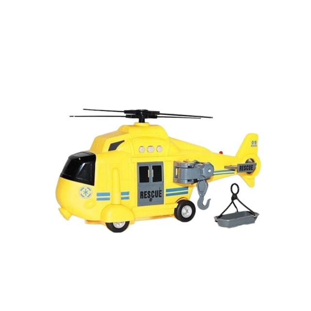 Play Machine Helicóptero de Resgate Com Luz e Som Amarelo Multikids - BR1783