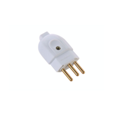 Plug Macho 2P+T 10A 250V Branco - TRAMONTINA