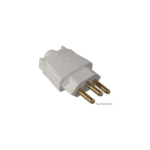 Plug Macho 2P+T 10A Branco - MECTRONIC