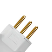 Plug Macho Prensa Cabo 2P+T Branco - ILUMI Plug Macho Prensa Cabo 2P+T Branco - ILUMI