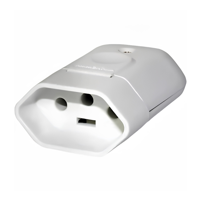 Plugue Fêmea 2P + T 10A 250V Branco - TRAMONTINA