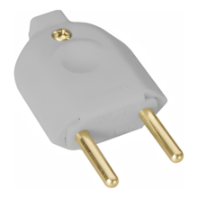 Plugue Macho 2P 10A 250V Branco - TRAMONTINA