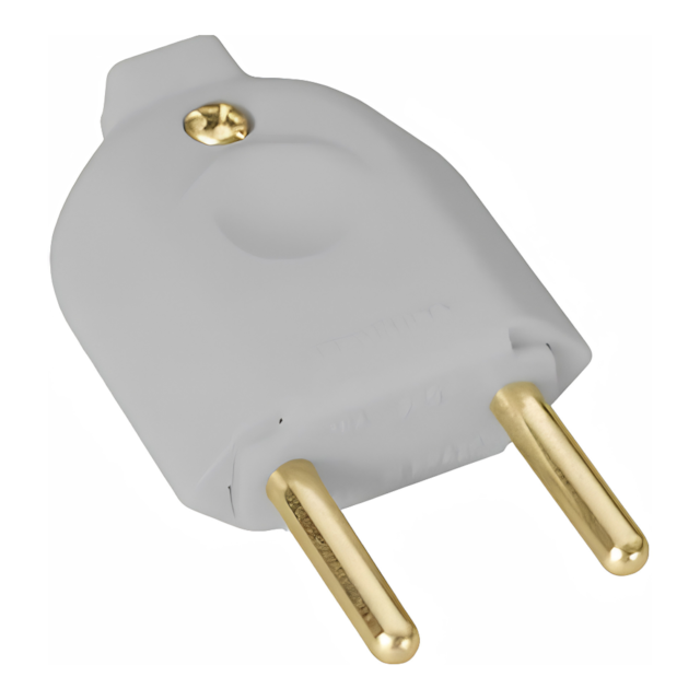 Plugue Macho 2P 10A 250V Branco - TRAMONTINA