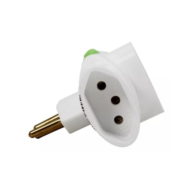 Plugue T 3 Saídas 2P+T 10A Branco - Daneva Plugue T 3 Saídas 2P+T 10A Branco - Daneva