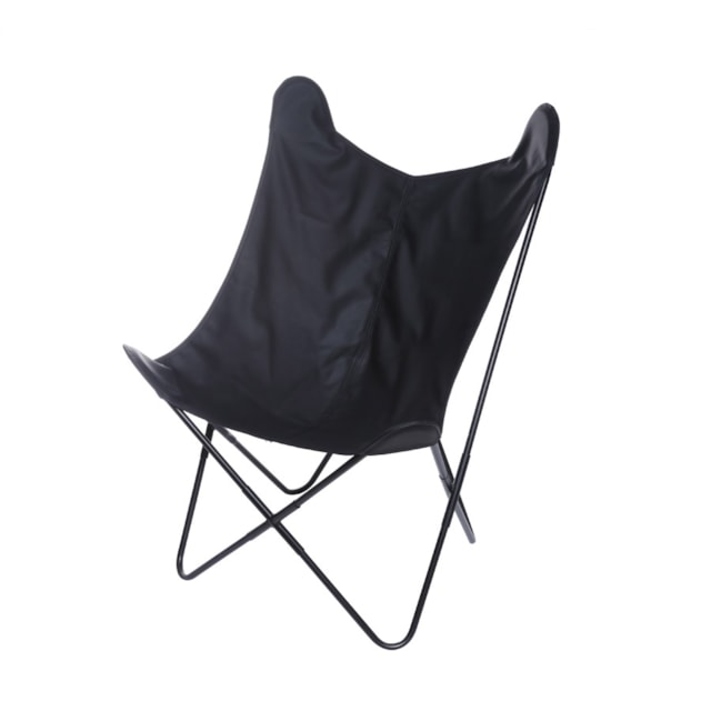 POLTRONA BUTTERFLY P.U. PRETA BASE METAL PINTURA PRETA POLTRONA BUTTERFLY P.U. PRETA BASE METAL PINTURA PRETA