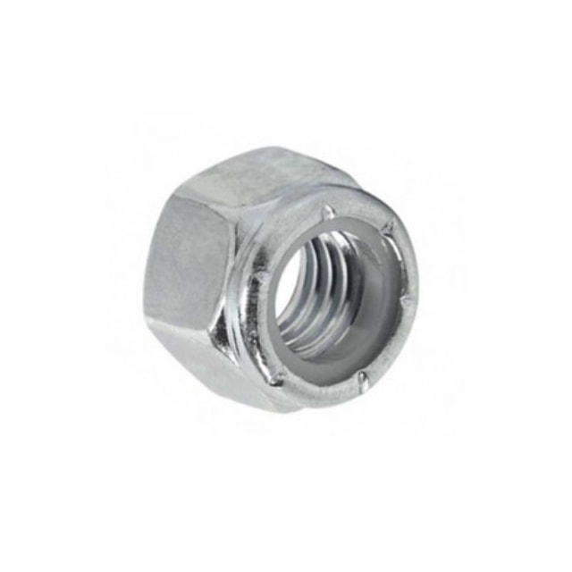 Porca Sextrava Galvanizada Alta Zincada 1/4" - Marca Genérica