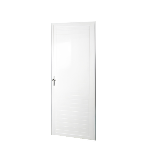 Porta de Aluminio Lambri Prime Branca L/D 2,10 x 0,80m - QUALITY