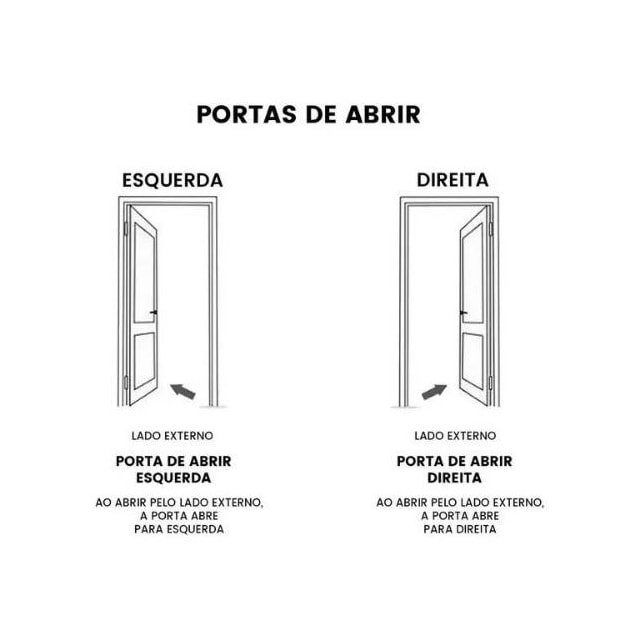 Porta de Alumínio Postigo 2,10 X 0,80m Abertura Direita - Quality