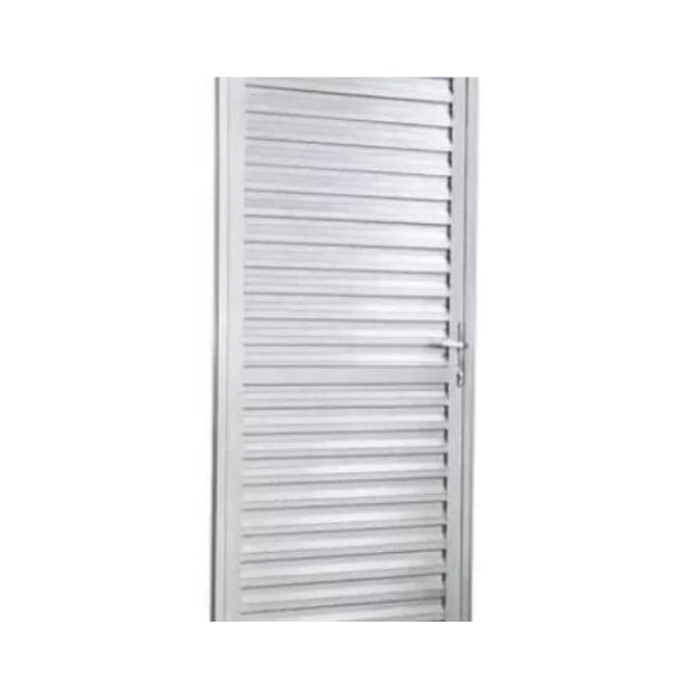 Porta de Alumínio Veneziana 0,70x2,10m Lado Esquerdo - QUALITY Porta de Alumínio Veneziana 0,70x2,10m Lado Esquerdo - QUALITY