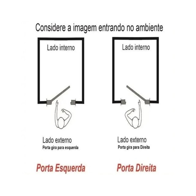 Porta de Alumínio Veneziana 0,70x2,10m Lado Esquerdo - QUALITY Porta de Alumínio Veneziana 0,70x2,10m Lado Esquerdo - QUALITY