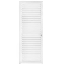 Porta de Alumínio Veneziana Branca Lado Esquerdo 0,80 x 2,10 - QUALITY Porta de Alumínio Veneziana Branca Lado Esquerdo 0,80 x 2,10 - QUALITY