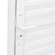 Porta de Alumínio Veneziana Branca Lado Esquerdo 0,80 x 2,10m - QUALITY