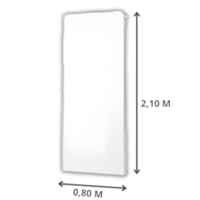 Porta de Madeira Branca Lisa MDF 2,10x0,80m - ALPHAPLUS Porta de Madeira Branca Lisa MDF 2,10x0,80m - ALPHAPLUS