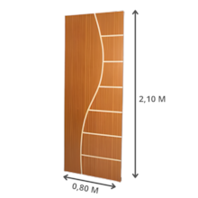 Porta de Madeira Frisada Mogno Duratex 2,10x0,80m M02 - KDK