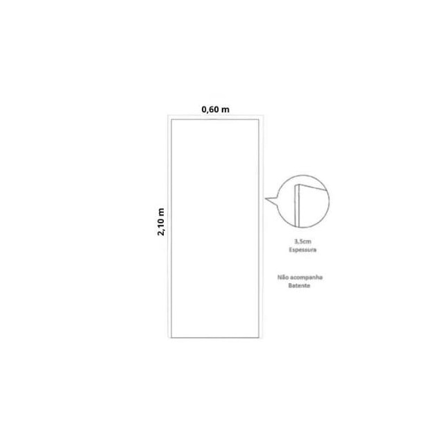 Porta Decorada Mogno 2,10 X 0,60m Ondular - ALPHA PLUS