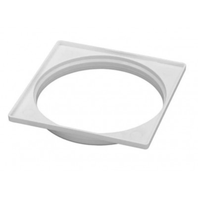 Porta Grelha Branco Quadrado de Plástico 10x10cm - AMANCO  Porta Grelha Branco Quadrado de Plástico 10x10cm - AMANCO