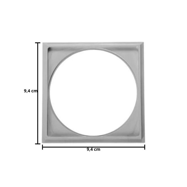 Porta-Grelha Quadrado Cinza 9,4 x 9,4cm - Astra Porta-Grelha Quadrado Cinza 9,4 x 9,4cm - Astra
