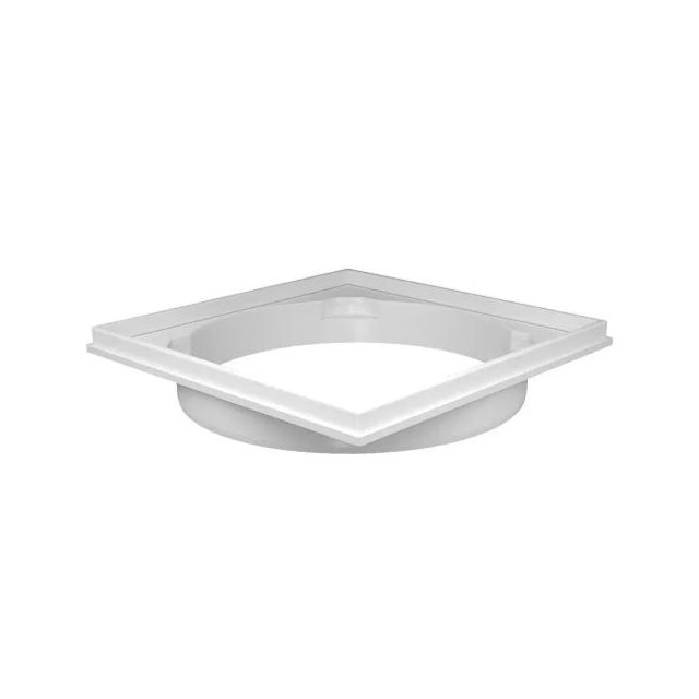 Porta Grelha Quadrado PVC de 10X10 com Suporte - Mesano Porta Grelha Quadrado PVC de 10X10 com Suporte - Mesano