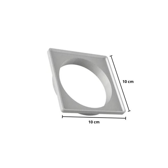 Porta Grelha Quadrado PVC de 10X10 com Suporte - Mesano Porta Grelha Quadrado PVC de 10X10 com Suporte - Mesano