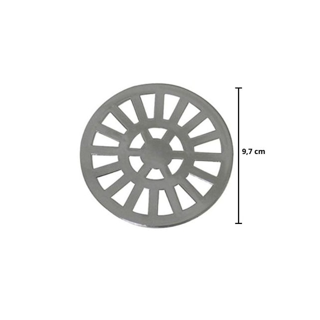 Porta-Grelha Redondo Cinza Diamante 9,7cm - Astra