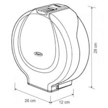 Porta Papel Higiênico Redondo Branco - Japi