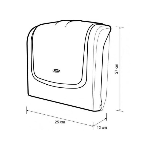 Porta Papel Toalha Interfolhas Modi Preto - Japi Porta Papel Toalha Interfolhas Modi Preto - Japi