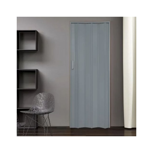 Porta Sanfonada 2,10 X 0,70m Cinza - Perseu 