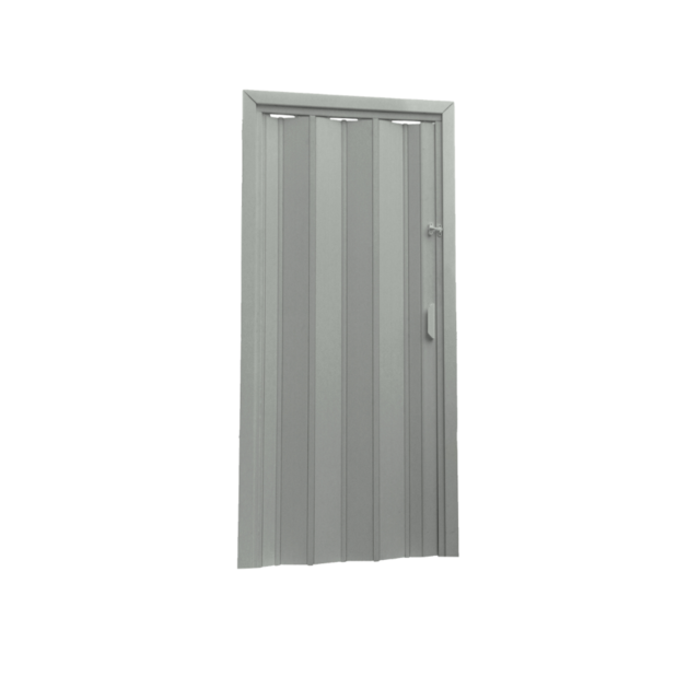 Porta Sanfonada de PVC 0,72x2,10m Cinza Claro - DUDA