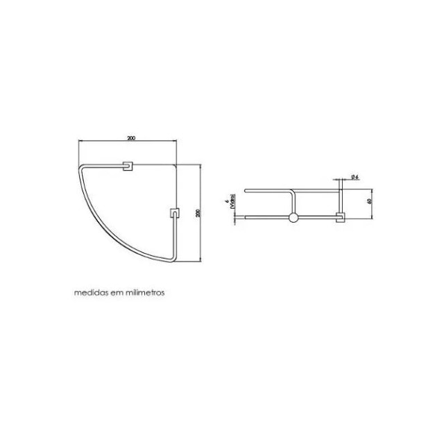 Porta Shampoo de Canto - Mesano Porta Shampoo de Canto - Mesano