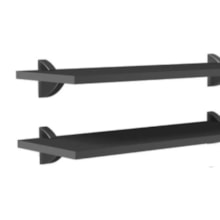 Prateleira Preta Leve 20 x 60cm com Kit de 2 Peças - PRAT-K Prateleira Preta Leve 20 x 60cm com Kit de 2 Peças - PRAT-K
