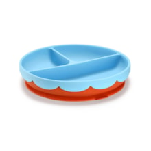 Prato de Silicone com Divisória e Ventosa Yummy! Fisher-Price Azul