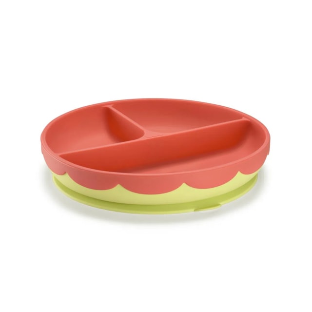 Prato de Silicone com Divisória e Ventosa Yummy! Fisher-Price Coral Prato de Silicone com Divisória e Ventosa Yummy! Fisher-Price Coral