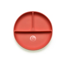 Prato de Silicone com Divisória e Ventosa Yummy! Fisher-Price Coral Prato de Silicone com Divisória e Ventosa Yummy! Fisher-Price Coral