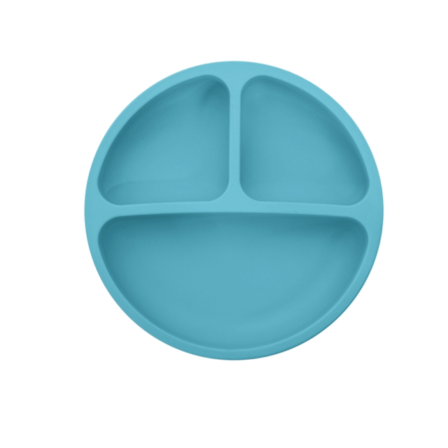 Prato De Silicone Com Divisoria Kababy Azul Prato De Silicone Com Divisoria Kababy Azul