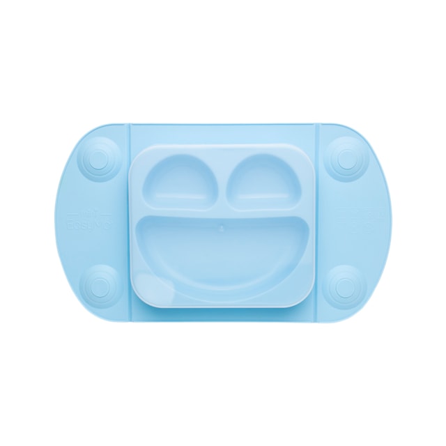 Prato De Silicone Portátil Para Bebê Prático Mimo Style Azul