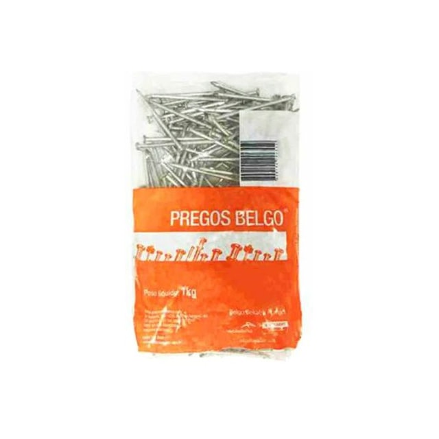 Prego Polido com Cabeça 2.12x10 1Kg 18x27 - Belgo 