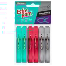 Prendedor Mega Multiuso e de Roupa 6 unidades Esfrebom - BETTANIN Prendedor Mega Multiuso e de Roupa 6 unidades Esfrebom - BETTANIN