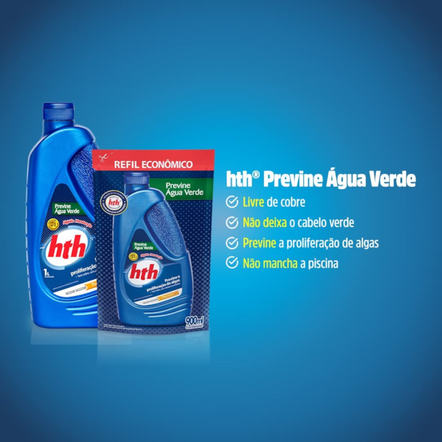 Previne Agua Verde Refil 900ml - HTH