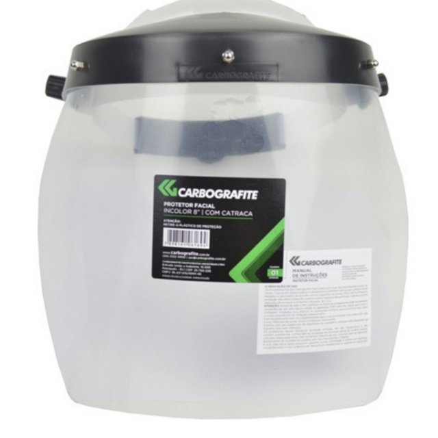 Protetor Facial Incolor 8" - CARBOGRAFITE Protetor Facial Incolor 8" - CARBOGRAFITE