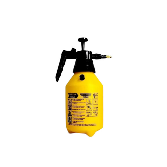 Pulverizador de Plástico Compressor c/ Prévia 1,5L Amarelo - FERTAK
