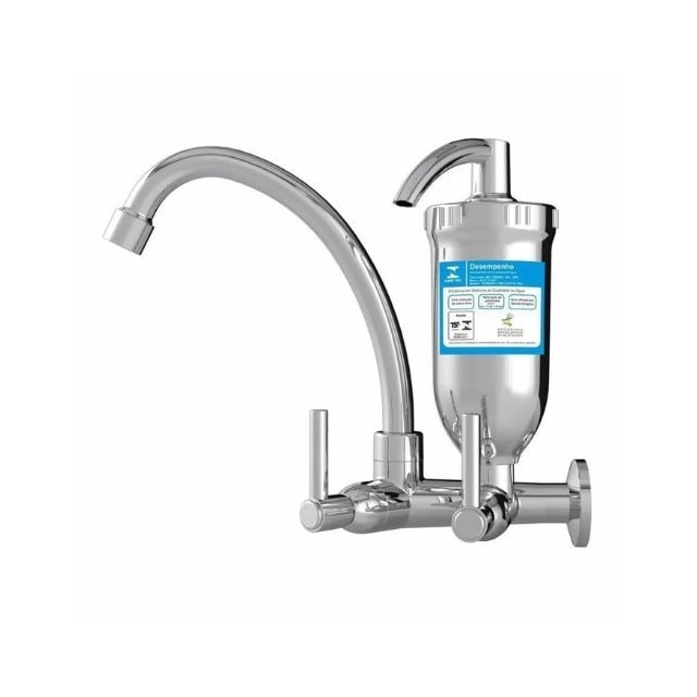 Purificador de Água Abs de Pia com Bico Móvel Alta C-70 1/4 de Volta Cromado - INJET PLAST Purificador de Água Abs de Pia com Bico Móvel Alta C-70 1/4 de Volta Cromado - INJET PLAST