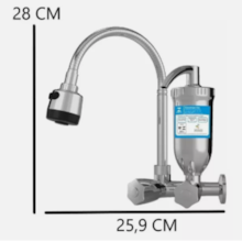 Purificador de Água com Bica Gourmet Parede C-70 1/4 de Volta Cromado - INJET PLAST Purificador de Água com Bica Gourmet Parede C-70 1/4 de Volta Cromado - INJET PLAST